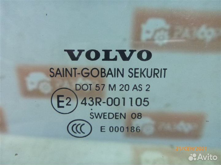 Стекло двери заднее левое Volvo Xc70 BZ95 B6324S