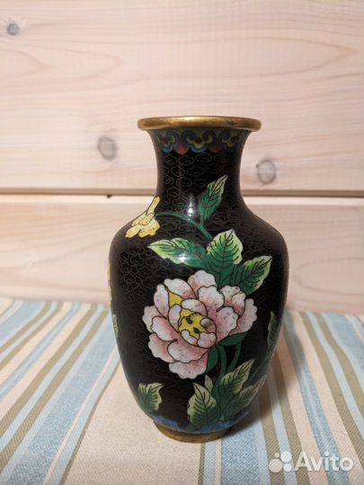 Винтажные вазы китайский фарфор, клуазоне