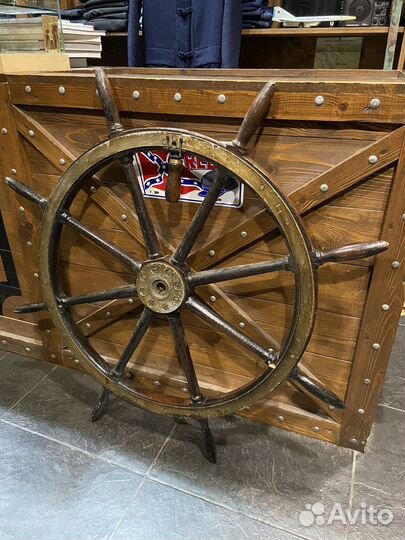 Штурвал старинный, СССР, крупный 100см