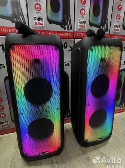 Колонки с блютуз новая на 1000W