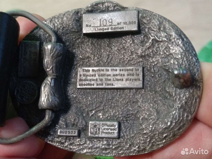 Пряжка для ремня США Detroit Lions