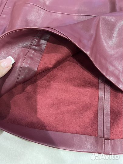 Bershka юбка женская экокожа