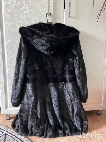 Шуба норковая с капюшоном 44 46