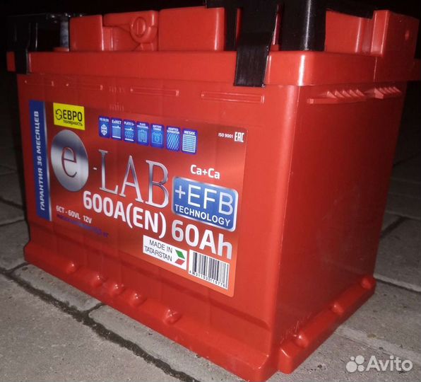 Акб 60 Ач E-lab + Efb