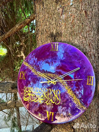 Часы настенные 30 см из эпоксидной смолы