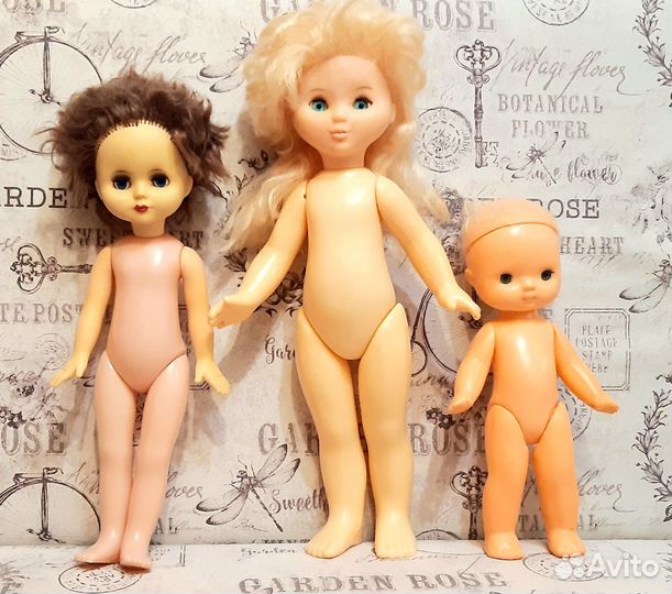 Игрушки СССР: куклы, посудка, пупс, гармошка, конь