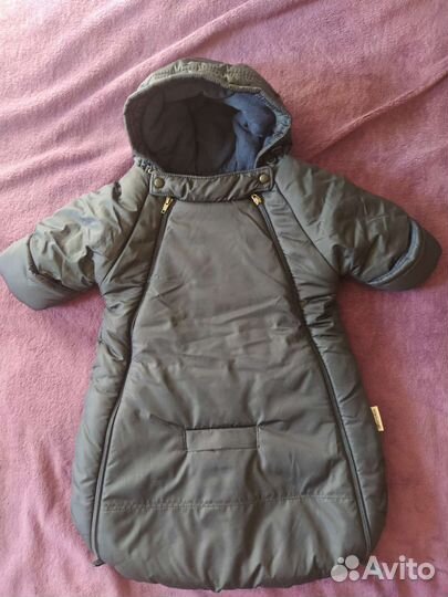 Синий конверт для новорожденного