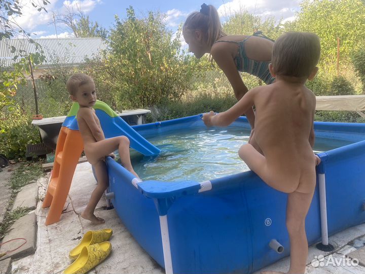 Каркасный бассейн прямоугольный бу