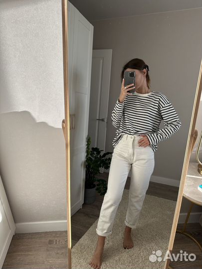 Джинсы белые zara брюки