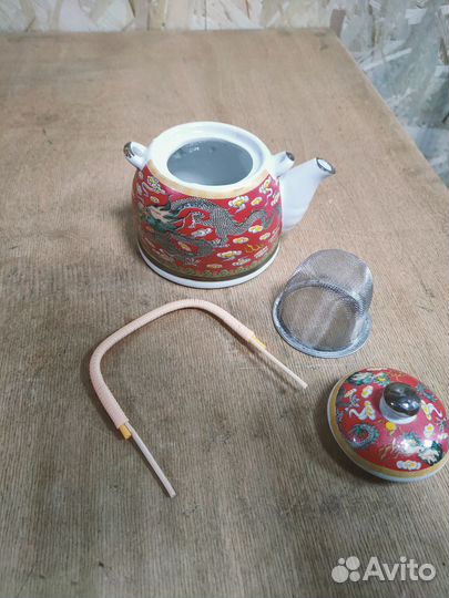 Чайник керамический с метал. ситом 450мл/750мл