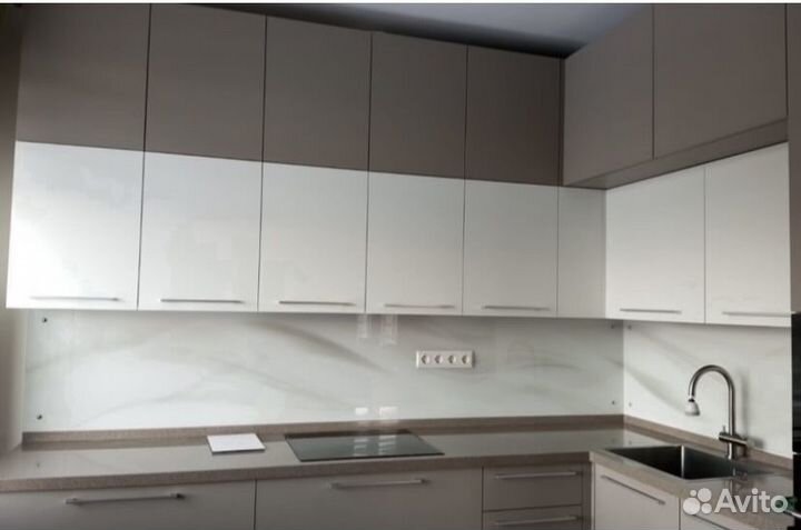 Фартук кухонный заказать стекло под мрамор