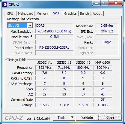 DDR3 2x2gb 1600mhz 1rank CL9-9-9-24 Ripjaws