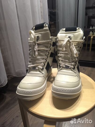 Кеды rick owens geobasket chrome hearts