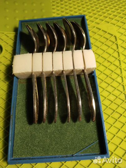 Кофейные ложки мельхиор,посеребренные