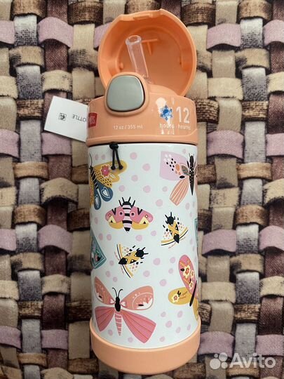 Термос детский новый с трубочкой