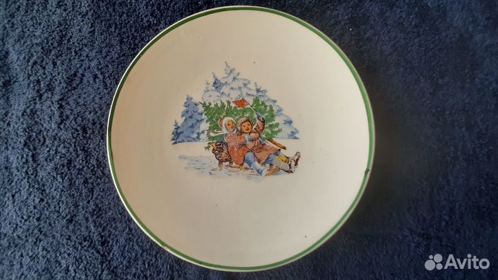 Настенная тарелка Буды 30-е Агитация. Соцреализм