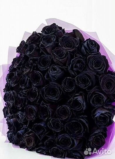 Доставка букетов и цветов. Чёрные розы