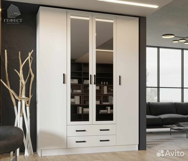 Шкаф Квадро Белый гладкий