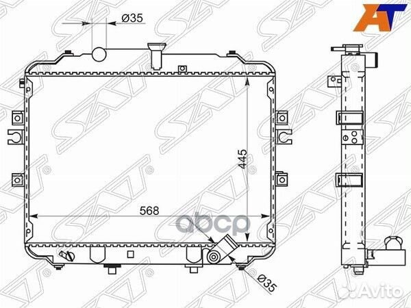 Радиатор Hyundai H1 07-22 HY0011-1 Sat
