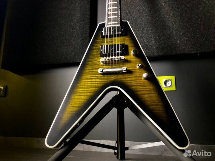 Epiphone Flying V Prophecy Yellow Tiger Aged Gloss