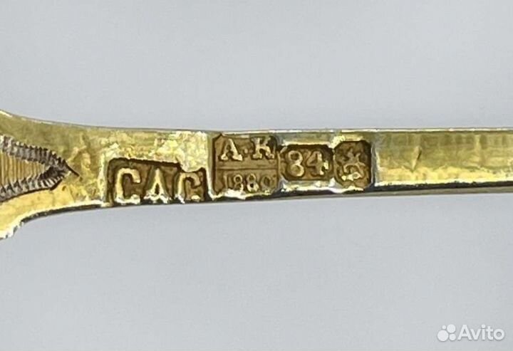 Набор из 12-ти ложек. серебро 84 пр.Москва, 1880