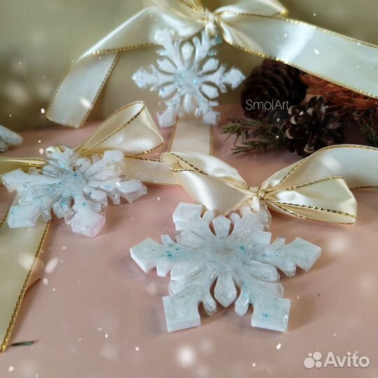 Набор елочных игрушек ручной работы