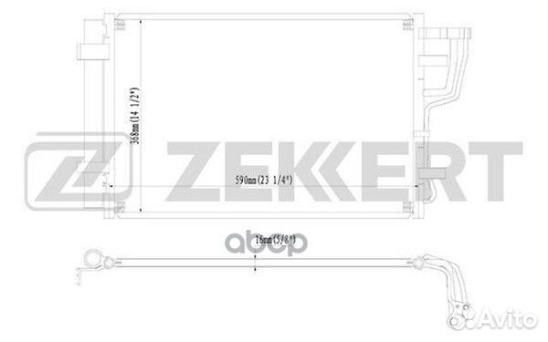 Радиатор конд. Hyundai i30 I II 07- Kia Ceed