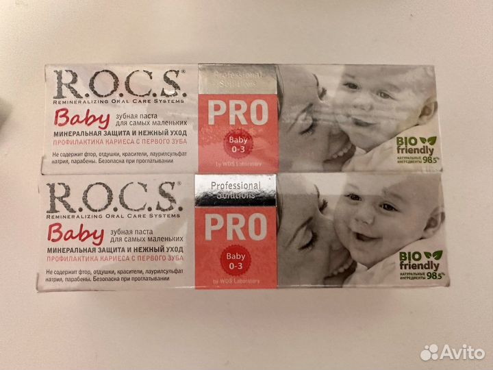 Зубная паста rocs baby