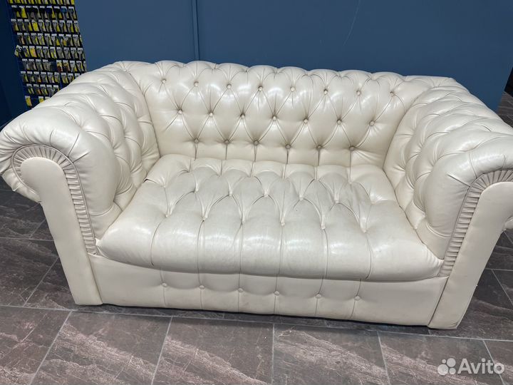 Диван каретная стяжка кожзам