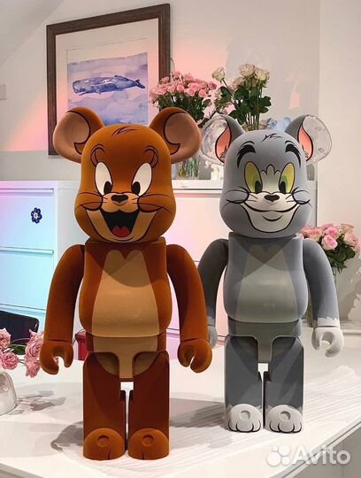 Bearbrick Tom and Jerry Tom Flocky 1000 Оригинал