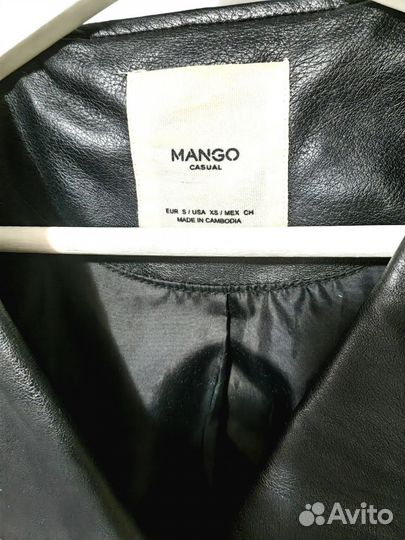 Кожаная куртка Mango