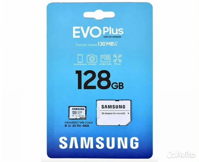 Карта памяти MicroSD Samsung 128 gb