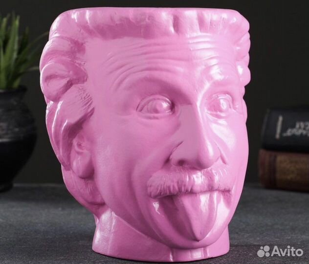 Кашпо горшок для цветов/декора Эйнштейн, керамика