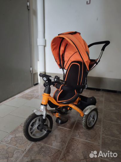 Детский велосипед с родительской ручкой коляска