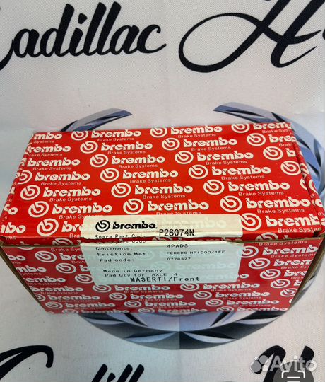 Передние колодки Brembo ceramic CadillacXT5/XT6