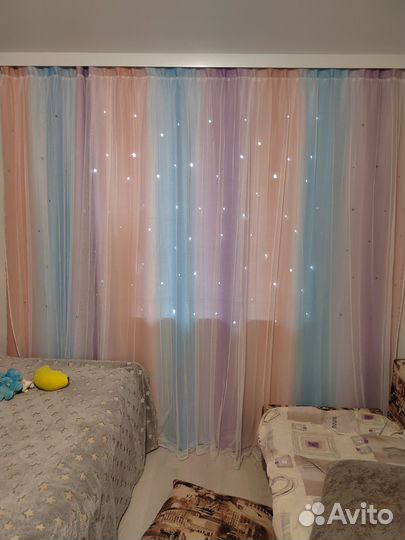 Комплект шторы и тюль для детской