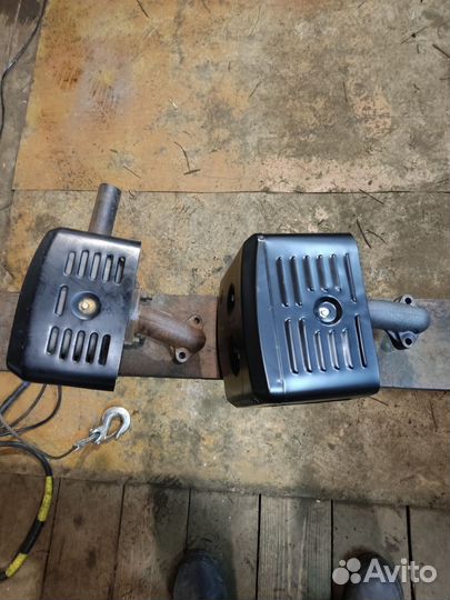 Бак, глушитель, воздухофильтр