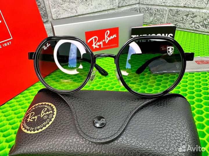 Очки ray ban ferrari градиент premium