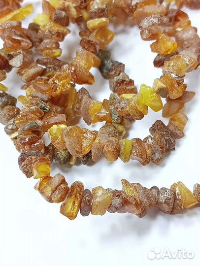 Бусы необработанный янтарь СССР