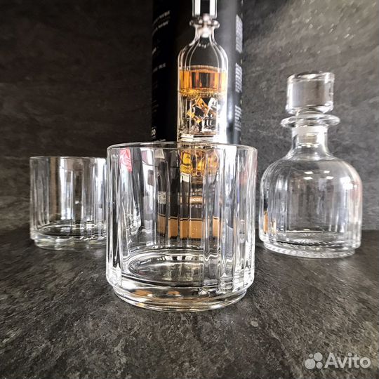 Графин и два стакана для виски. Италия. Хрусталь
