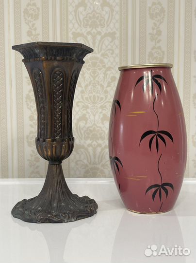 Ваза из ссср, алюминиевая, клеймо зси. 50-60 гг