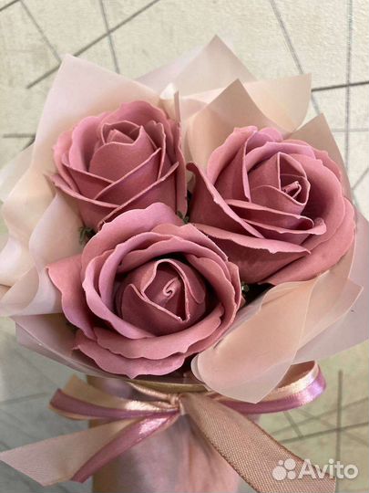 Букет из мыльных роз