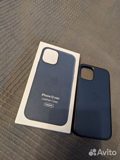 Чехол на iPhone 12 mini синий оригинал