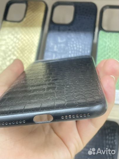 Кожаный чехол на iPhone 8+