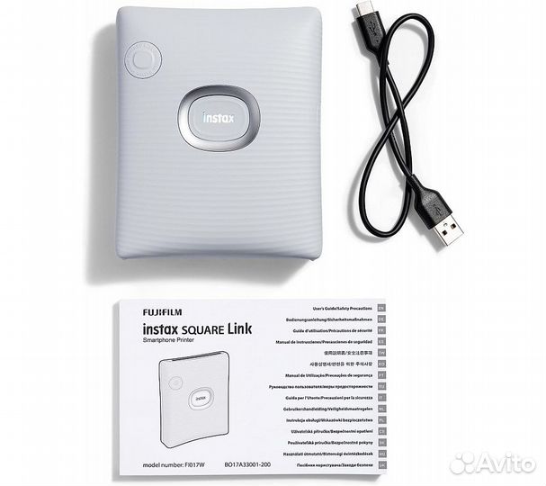 Фотопринтер Fujifilm Instax Square Link Ash White