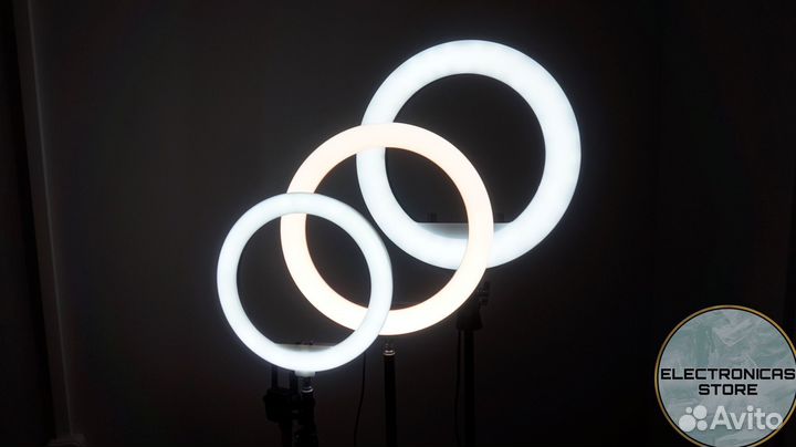 Кольцевая Лампа 36 см Снежная v.5