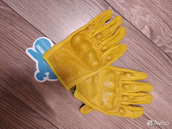 Перчатки мото кожаные перфорированные