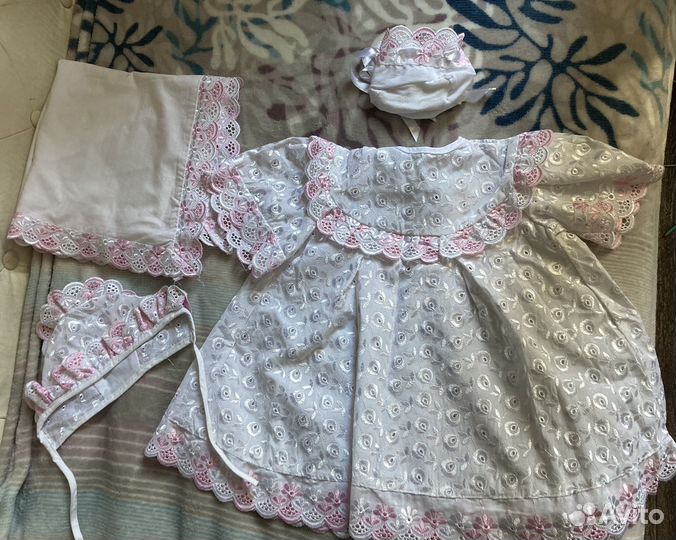 Крестильный набор на девочку 74-80