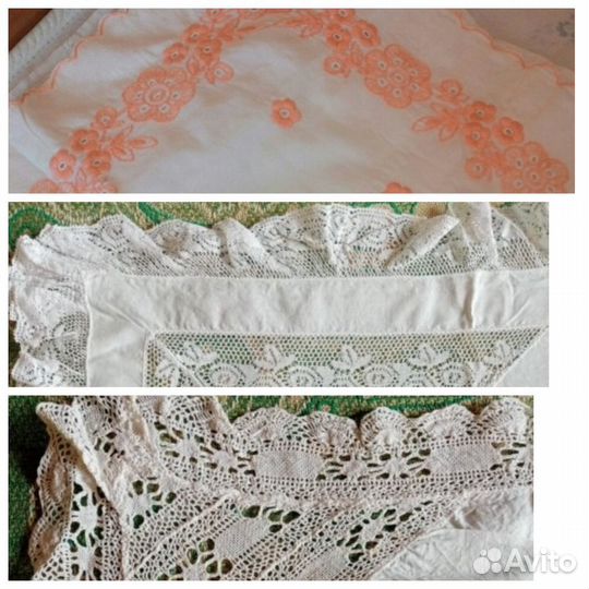 Уголки кружевные, с вышивкой СССР