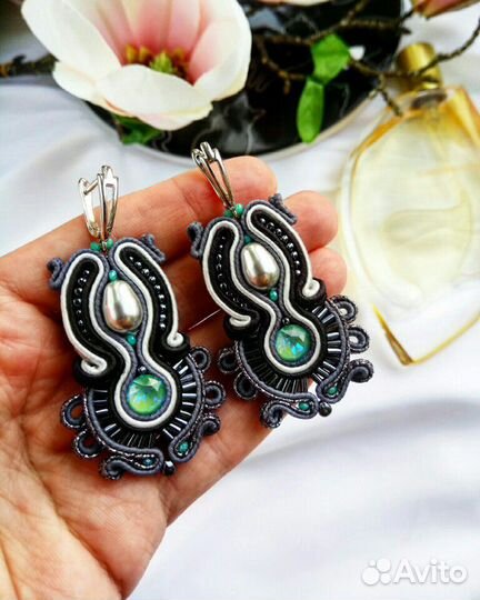 Сутажные серьги